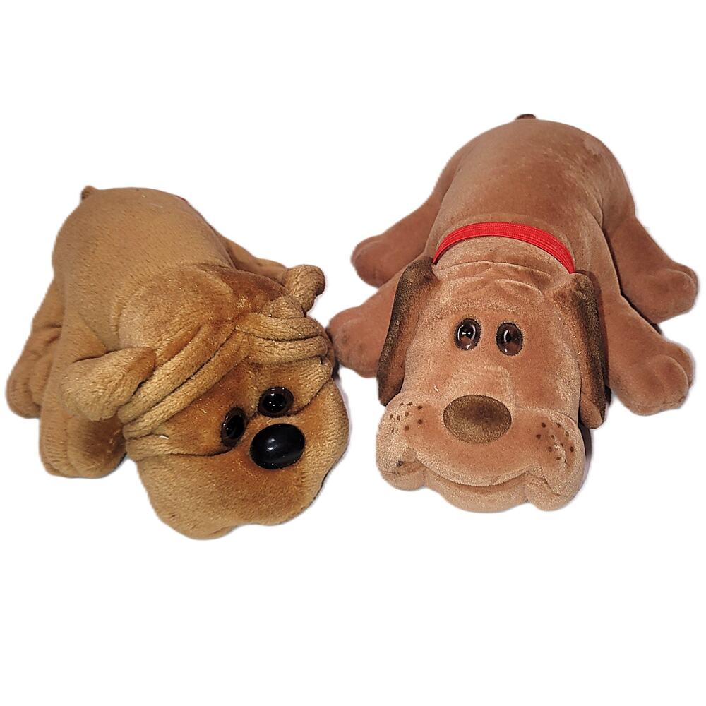 7" 1980s Vintage Mystery Bump ‘N Go Love Puppy PLUS 6" Kennel Kuddles Puppy